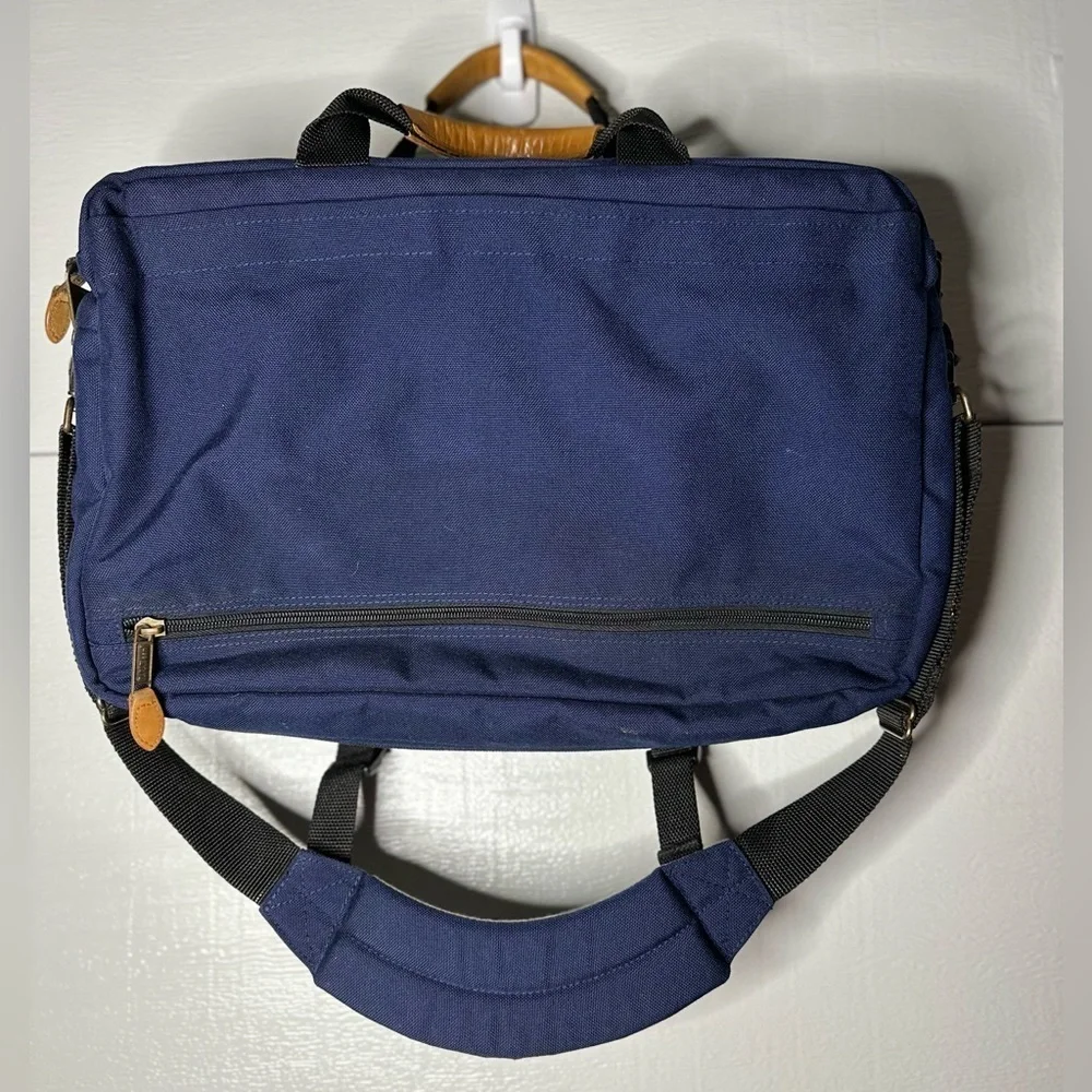 LL Bean Navy Sportsman's Deluxe Briefcase Bag Crossbody Travel